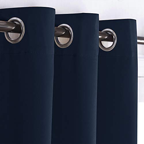Image of NICETOWN Room Divider Heavy Curtain Screen Partitions, Privacy Vertical Blinds for Patio Sling Door, Blackout Window Curtain, Extra Wide Drapes for Bedroom (Navy, 1 PC, 12.5ft Wide by 8ft Long)