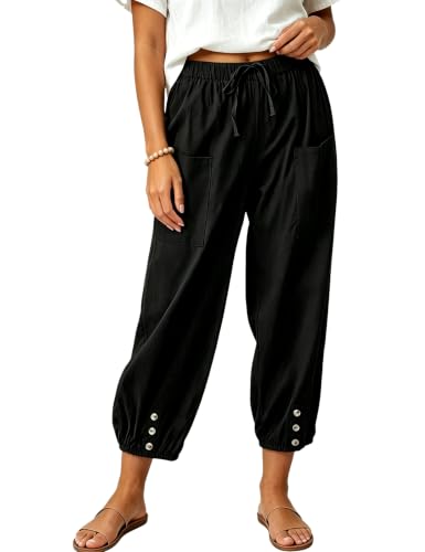 Image of Bozanly Women Casual Harem Pant Boho Loose Yoga Capris Trousers 2026