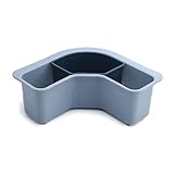 unknows Canasta de Fregadero Estante de Almacenamiento Sucker Fregadero Soporte de Esponja De Doble Capa para Cocina Baño Soporte de Esquina Ahorro de Espacio Regalo Fregadero desagüe Estante colador
