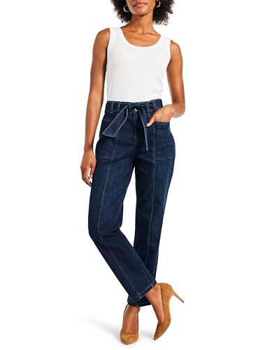 NIC+ZOE Women's 28 Belted Straight Ankle Jeans