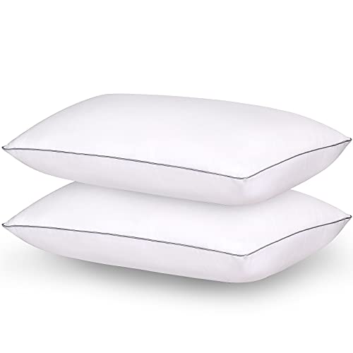 Image of Bed Pillows for Sleeping 2 Pack - Standard Size Cooling Pillows Set of 2 for Side Back and Stomach Sleepers, Down Alternative Filling Luxury Soft Supportive Plush Pillows