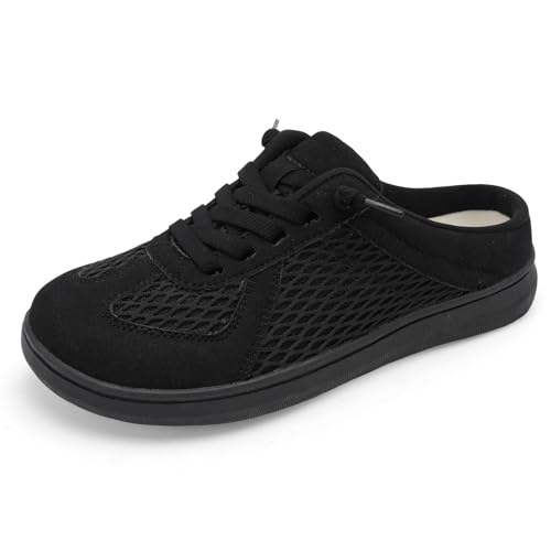 LeIsfIt Mules for Women Wide Slip-on Mule Shoes Breathable Walking Shoes Comfortable Backless...