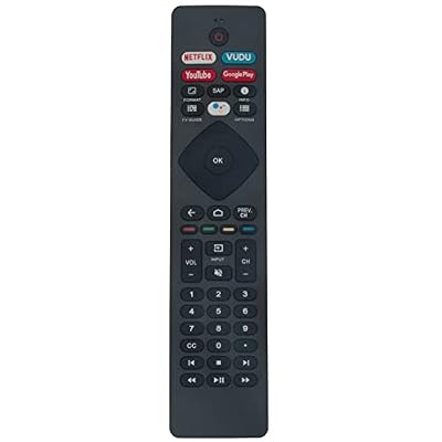 New NH800UP sub RF402A-V14 BT800 Replacement Voice Remote Fit for Philips 4K UHD HDR LED Android Smart TV 75PFL5704/F7 50PFL5704/F7 55PFL5604/F7 65PFL5504/F7 55PFL5704/F7