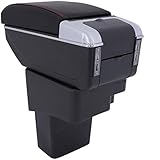 LUJUNTEC Armrest Center Console fits For Nissan Juke 2010 2011 2012 2013 2014 2015 Armrest Pad Black