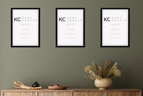 Koby Crafts Pack of 3 Black Wooden A4 Picture Frames 21x29.7cm, 3 Pack - A4 - Image 4