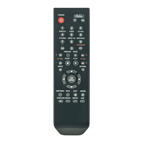 AULCMEET 00084Q AK59-00084Q Remplacer la télécommande Compatible avec Samsung Lecteur DVD et Enregistreur VHS AK59-00084Q DVD-1080PR DVD1080PR DVD-1080...