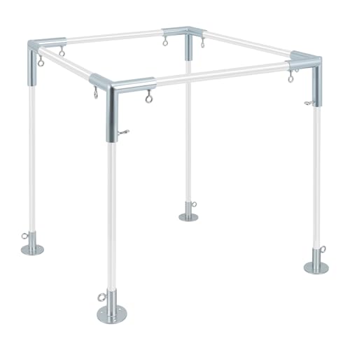 Frienda Flat-Top Canopy Fittings for 3/4 Pipes 4-Leg Flat-Top Carport Frame Connectors Kit DIY Project for Low-Slope Roof Carport Shed Gazebo Greenhouse Shelter Deck Pipes Not Included