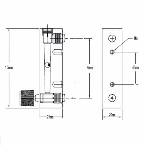 Débitmètre d'eau LZM-6T pour stabiliser le débit des micro-fluides