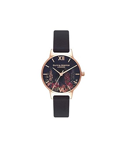 Olivia Burton Reloj Analógico de Cuarzo para Mujer Colección Dark Bouquet con Correa de Cuero Negra - OB16WG43 | Ya disponible en tu tienda friki favorita! En mundofriki.es! Olivia Burton Reloj Analógico de Cuarzo para Mujer Colección Dark Bouquet con Correa de Cuero Negra - OB16WG43 | Ya disponible en tu tienda friki favorita! En mundofriki.es!