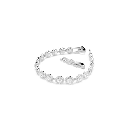 Swarovski Una Angelic Tennis Bracelet, Round Cut, Clear, Rhodium Finished2