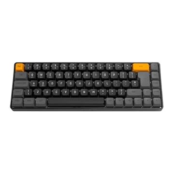 Teclado Mecânico Aigo GD68 Brown Sugar | Wireless | Switch Azul | Preto e Cinza | GD68-BS-BL