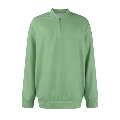 RTRDE Men's Textured Sweatshirts, Quarter Zip Long Sleeve Solid Color Casual Pullover Sweatshirts, S-4XL4
