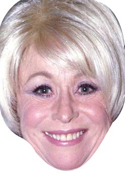 FoxyPrinting Barbara Windsor Celebrity Cardboard Party Face Mask Fancy Dress
