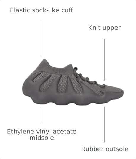 adidas Kids Boys Yeezy 450 Slip On Sneakers Shoes Casual - Grey