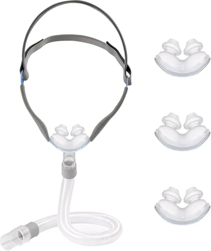 CPAP Masks - Nasal Pillow Mask, CPAP Nose Mask with Headgear, Reusable Sleep Apnea Mask, Includes...