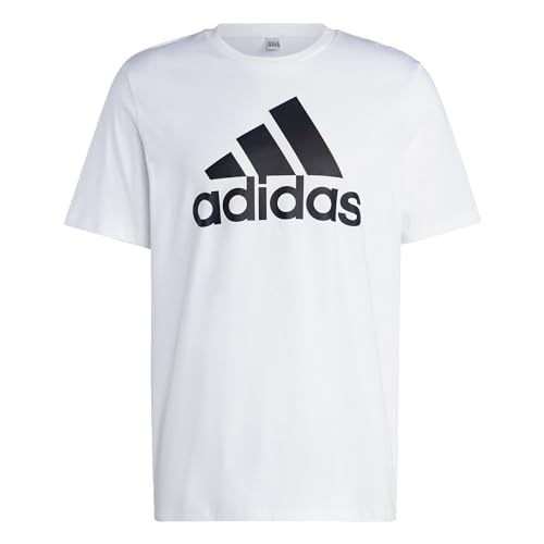 Adidas Essentials Single T-Shirt A Manica Corta, White, L