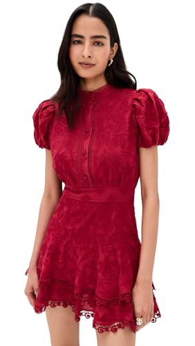 alice + olivia Women's Loryn Embroidered Dress