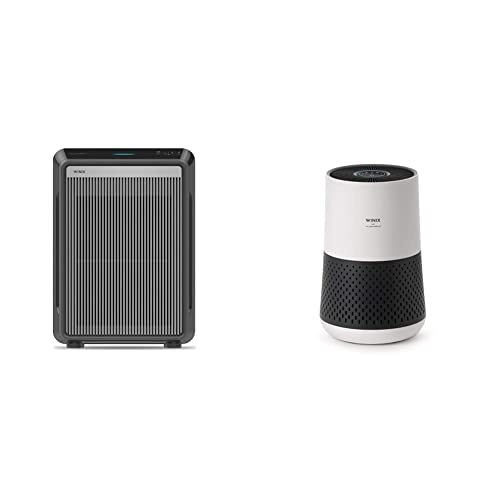 Winix 9800 4-Stage True Hepa Air Purifier with WiFi and PlasmaWave, 500 Sq Ft & A231 Tower H13 True HEPA 4-Stage Air Purifier, White and Charcoal Grey Small