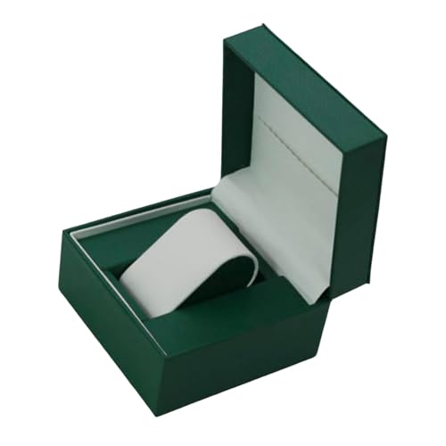 jojomis Luxury Portable Watch Storage Box Jewelry Organizer Case for Earrings Pendant Compact 3.94x4.33x2.95 inch PU Leather