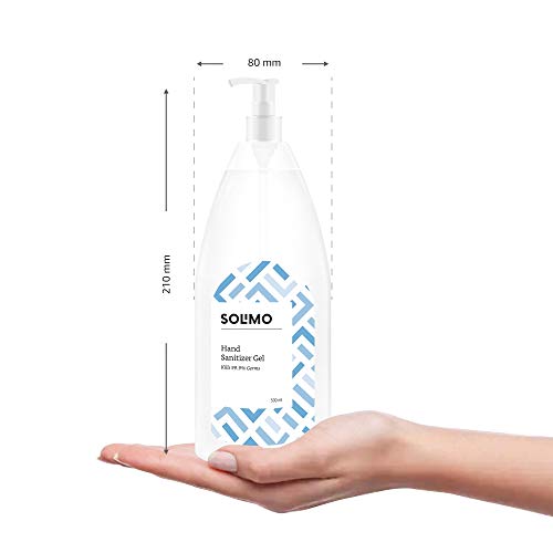 Image of Amazon Brand - Solimo Hand Sanitizer Gel (72% Ethanol Absolute) - 500 ml (Pack of 2)