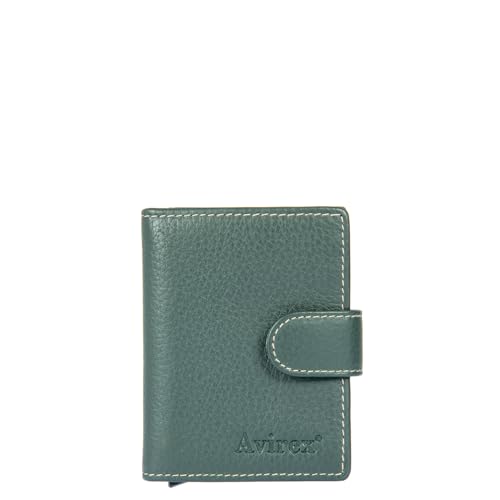 Portefeuille de poche AVIREX Ligne Houston en cuir vert pour homme