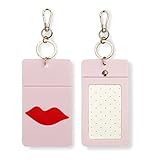 Kate Spade New York Red Id Badge Clip Key Chain, Lips