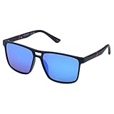 Conçues pour le confort : les montures légères mais durables offrent un ajustement confortable pour un port tout au long de la journée, que vous alliez à la plage ou que vous conquiériez les sentiers, ces lunettes de soleil bleu mat, avec un accent de temple rouge, resteront en place et ne vous alourdiront pas