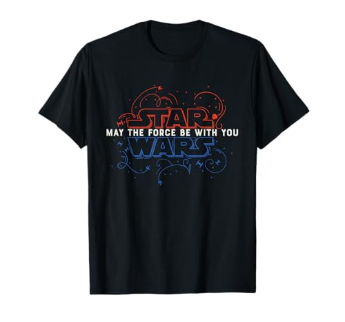 T-shirt Star Wars May The Force Be With You vêtement Fourth of July t-shirt geek été américain