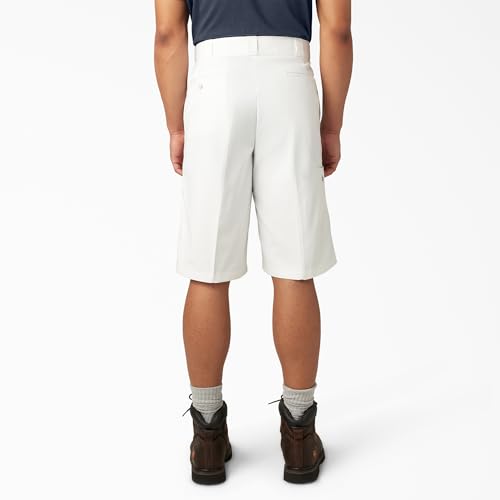 Dickies Men’s 13-Inch Loose Fit Work Shorts – Durable Outdoor Uniform Shorts with Multi-Pockets for Men on The Job, White, 32 - image 2