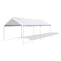 Caravan Canopy D2C20011 Domain Shelters Pro 200 10' x 20' Carport, Upgraded Version, White