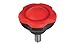 Kipp 06253-501016X40 Thermoplastic/Stainless Steel Novo-Grip Grey Five Lobe Grip, M10 External Thread, Stainless Steel Bushing, Metric, 34.8 mm Height, 50 mm Diameter, Traffic Red (Pack of 10)