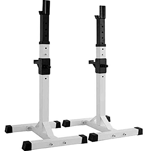 OTQEFTN Squat Rack Stands, Squat Bar Rack Adjustable Barbell Rack Adjustable Gym Squat Barbell Power Rack Multi-Function Home Gym Fitness Stands Piece of Equipment 180Kg Max Load