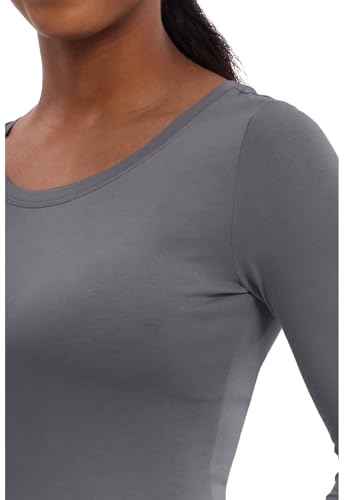 Image of Healing Hands Underscrub Long Sleeve Women Knits Scrub Tops | Soft Cotton Blend Knit, Breathable Stretch Comfort, Machine Wash, Easy Care Fabric, Ideal For Layering Under Scrubs