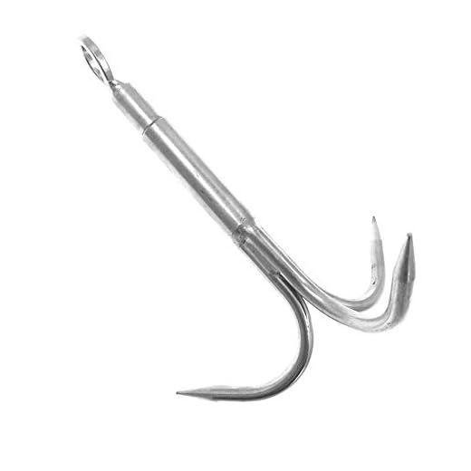 3-Claw Stainless Steel Outdoor Carabiner Grappling Hook/Climbing Claw/Aquatic Anchor Hook for Climbing, Hiking, Tree Limb Removal or Mountaineering Wild Escape (Large)