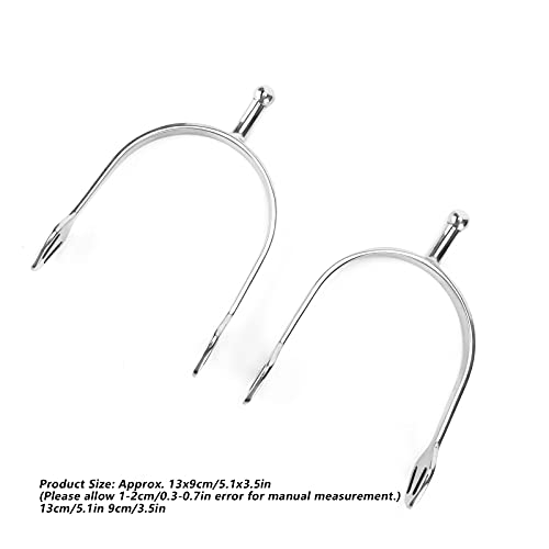 2 Stks Rvs Sporen Ronde Hoofd Engels Spur 5.1x3.5 "Veilig om paard voor Horsemanship Liefhebbers - Afbeelding 3