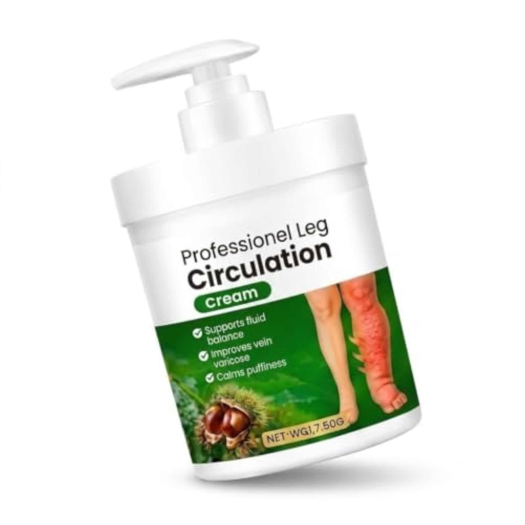 Professional Leg Circulation Cream, Fluid Ease Leg Soothing Cream, Pack of 2