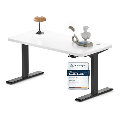 MAIDeSITe Höhenverstellbarer Schreibtisch (140x70cm), Höhenverstellbar Stehtisch Elektrisch, Energieeffizient‌ Flüsterleiser Dualmotor Traglast 160kg Mit Kollisionsschutz Funktion - S2 Pro 1