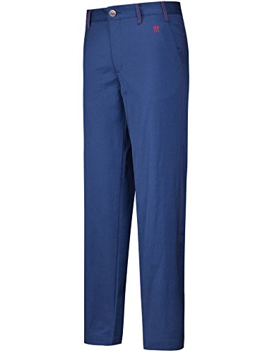 Lesmart Men's Golf Pants Stretch Slim Straigh Tech Performance Relaxed Fit Chino Pant Size 38Wx33L Navy Blue