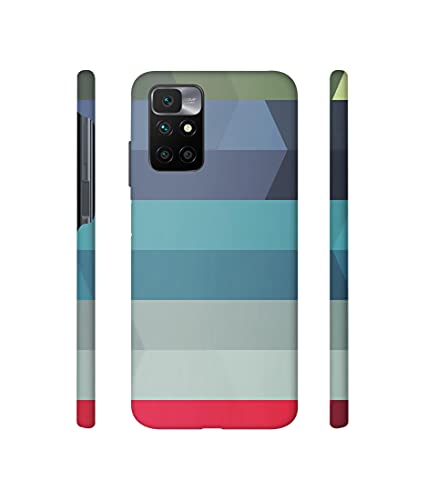 Image of Colorful Lines Design 3D Printed Hard Back Case Cover for Mi Redmi 10 Prime
