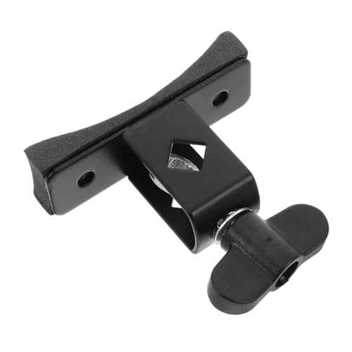 BESPORTBLE Cowbell Mount Holder Clamp for Drum Hoop Drum Hardware Bracket for Snare and Tom Drums Compatibility Easy Installation Durable Design Black