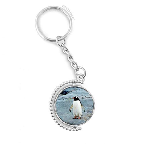 Key ring chain pingouin océan antarctique rotatif de 1,2x3,5 pouces