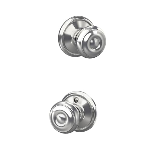 Image of SCHLAGE F10GEO625 Georgian Hall and Closet Knob, Bright Chrome