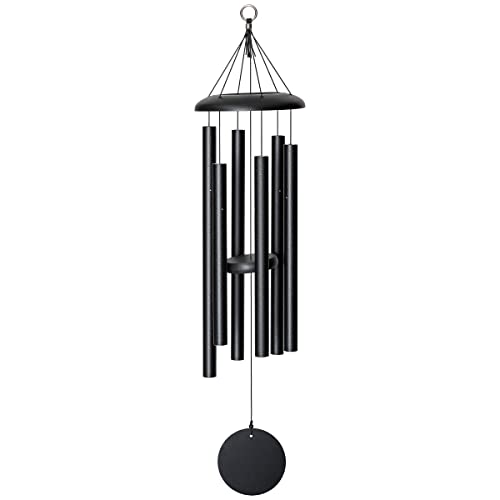 Corinthian Bells 36 Inch Black Large Metal Wind Chimes for Outside Modern Outdoor Wind Chime Made in USA
