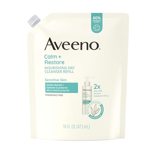 Image of Aveeno Calm + Restore Facial Cleanser Refill Pouch, 16 fl. oz