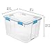Sterilite 4-Pack Gasket Box, Weather-Resistant Storage Bins with Latching Lids, 80 Quart - Heavy-Duty Organizing Containers for Closet, Bathroom, and Office