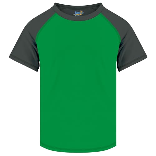 Image of Semois Boys Rash Guard Swim Shirt Short Sleeve Swimwear Toddler Kids Youth Rashguard Water Shirt UPF+ 50 Quick Dry Shirt
