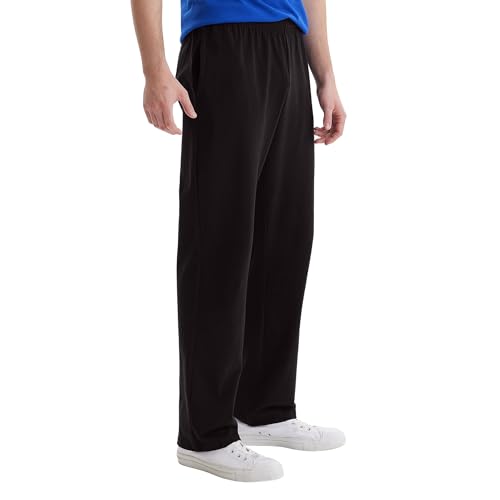 Hanes Essentials Sweatpants, Men’s Cotton Jersey Pants with Pockets, 33”
