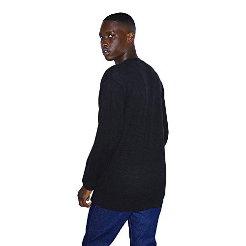 American Apparel Men Basic Knit Long Sleeve Cardigan, Black, X-Small #TOP2