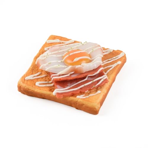 Hagao Fake Egg Toast Simulation Sprinkle Artificial Food Mixed Model Kitchen Decoration 1 pc