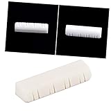 LALADEFIEE 弦用マントリンギターナット スロット付き牛骨製 楽器用交換パーツ 白